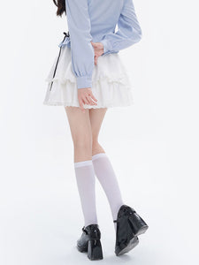 Sweet Lolita SK White Ruffles Tiered Lolita Skirts