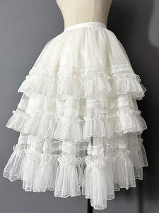 Sweet Lolita SK White Tiered Ruffles Lolita Skirts