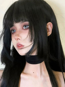 Sweet Lolita Wig Black Long Heat-resistant Fiber Lolita Accessories