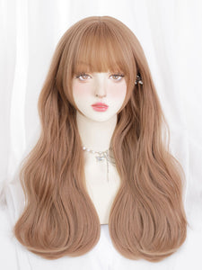 Sweet Lolita Wig Champagne Long Heat-resistant Fiber Tousled Lolita Accessories