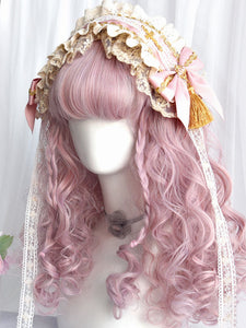 Sweet Lolita Wig Long Heat-resistant Fiber Pink Lolita Accessories