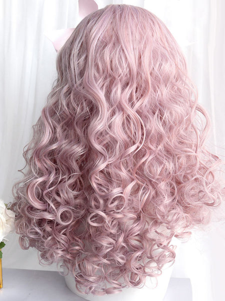 Sweet Lolita Wig Long Heat-resistant Fiber Pink Lolita Accessories