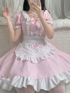 Sweet Maid Lolita Dress Polyester Short Sleeves Dress