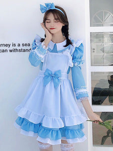 Sweet Maid Lolita Dress Polyester Short Sleeves Dress