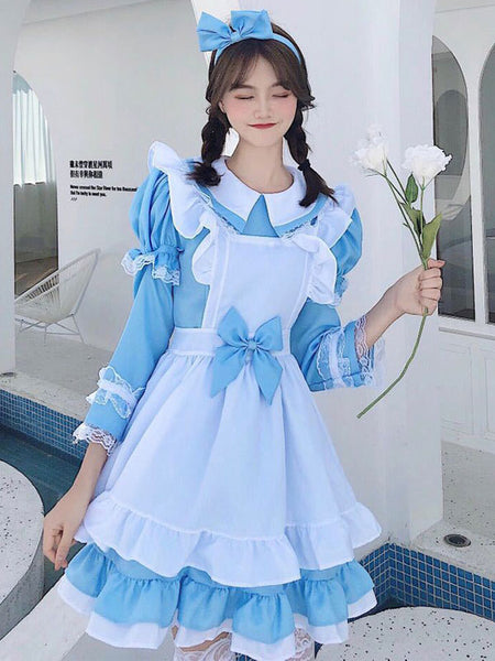 Sweet Maid Lolita Dress Polyester Short Sleeves Dress