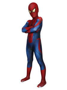 The Amazing Spider Man Kids Cosplay Red Jumpsuit Lycra Spandex Catsuits Zentai Marvel Movie Spiderman 2012 Kids Cosplay Costumes