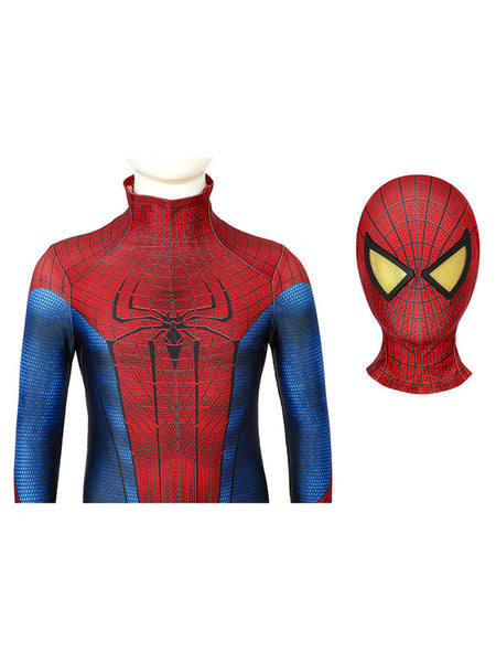 The Amazing Spider Man Kids Cosplay Red Jumpsuit Lycra Spandex Catsuits Zentai Marvel Movie Spiderman 2012 Kids Cosplay Costumes