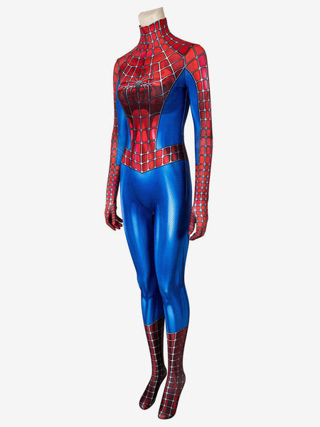 Women Spiderman Costumes Ture Red Superheros Lycra Spandex Jumpsuit Catsuits Zentai