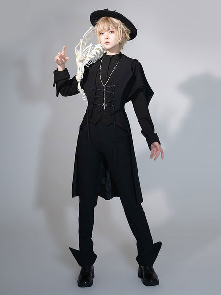 【Pre-sell】 Gothic Lolita Ouji Fashion Straight-leg Pants