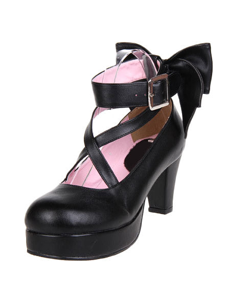 Sweet Platform Heels Lolita Shoes Ankle Straps Round Toe – Hilolita.com