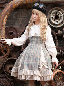 Classical Lolita JSK Dress Camel Bows Sleeveless Polyester Lolita Jumper Skirt
