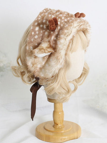 Coffee Brown Lolita Hat Accessory Polyester Sweet Lolita Hat