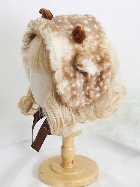 Coffee Brown Lolita Hat Accessory Polyester Sweet Lolita Hat