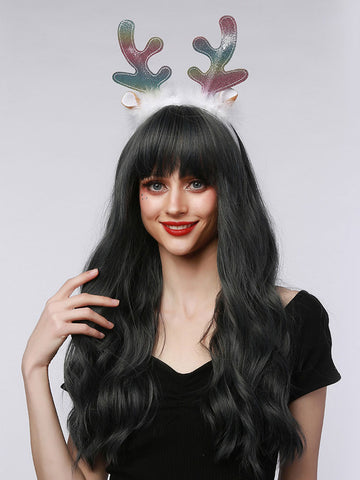 Dark Navy Lolita Wig 24 inches Heat-resistant Fiber 450 Tousled Lolita Accessories