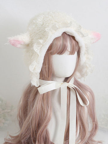 Pink Lolita Hat Ruffles Lace Accessory Lace Polyester Sweet Lolita Hat